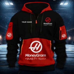 Limited Edition – Customized F1 Haas Quarter Zip Hoodie