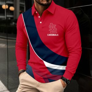 Limited Edition – Customized MLB St. Louis Cardinals Men’s Long Sleeve Polo Shirt