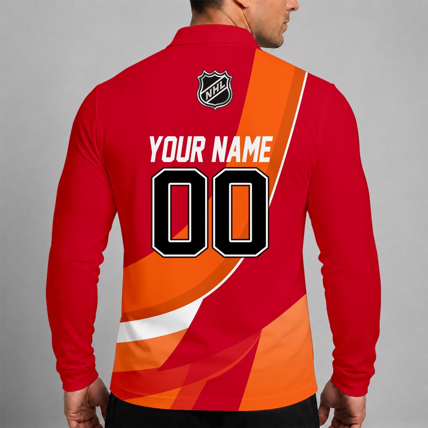 Limited Edition – Customized Nhl Chicago Blackhawks Men Long Sleeve Polo Shirt - Image 2