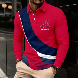 Limited Edition – Customized MLB Atlanta Braves Men’s Long Sleeve Polo Shirt