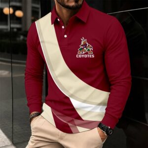 Limited Edition – Customized Nhl Arizona Coyotes Men Long Sleeve Polo Shirt