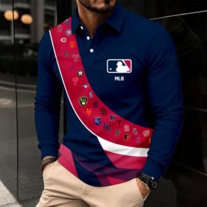 Limited Edition – Customized MLB All Teams Men’s Long Sleeve Polo Shirt
