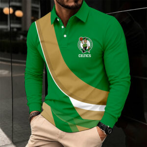 Limited Edition – Customized NBA Boston Celtics Men Long Sleeve Polo Shirt