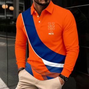 Limited Edition – Customized MLB New York Mets Men’s Long Sleeve Polo Shirt