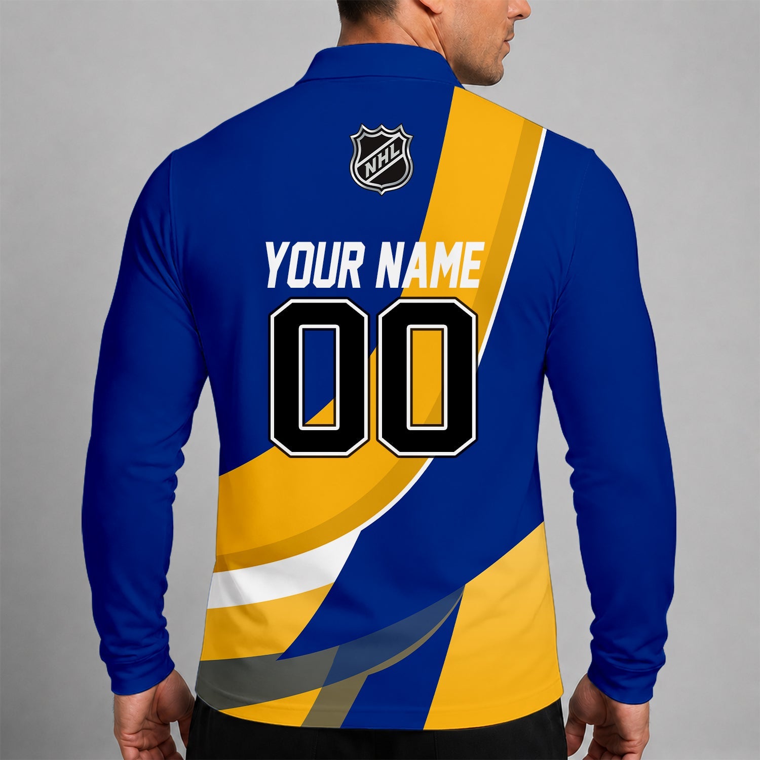 Limited Edition – Customized Nhl Buffalo Sabres Men Long Sleeve Polo Shirt - Image 2