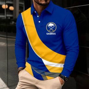 Limited Edition – Customized Nhl Buffalo Sabres Men Long Sleeve Polo Shirt