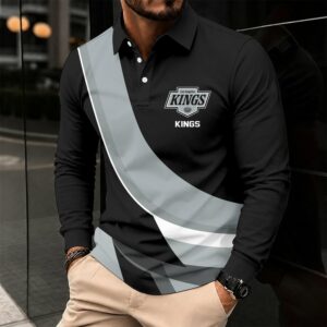 Limited Edition – Customized Nhl Los Angeles Kings Men Long Sleeve Polo Shirt