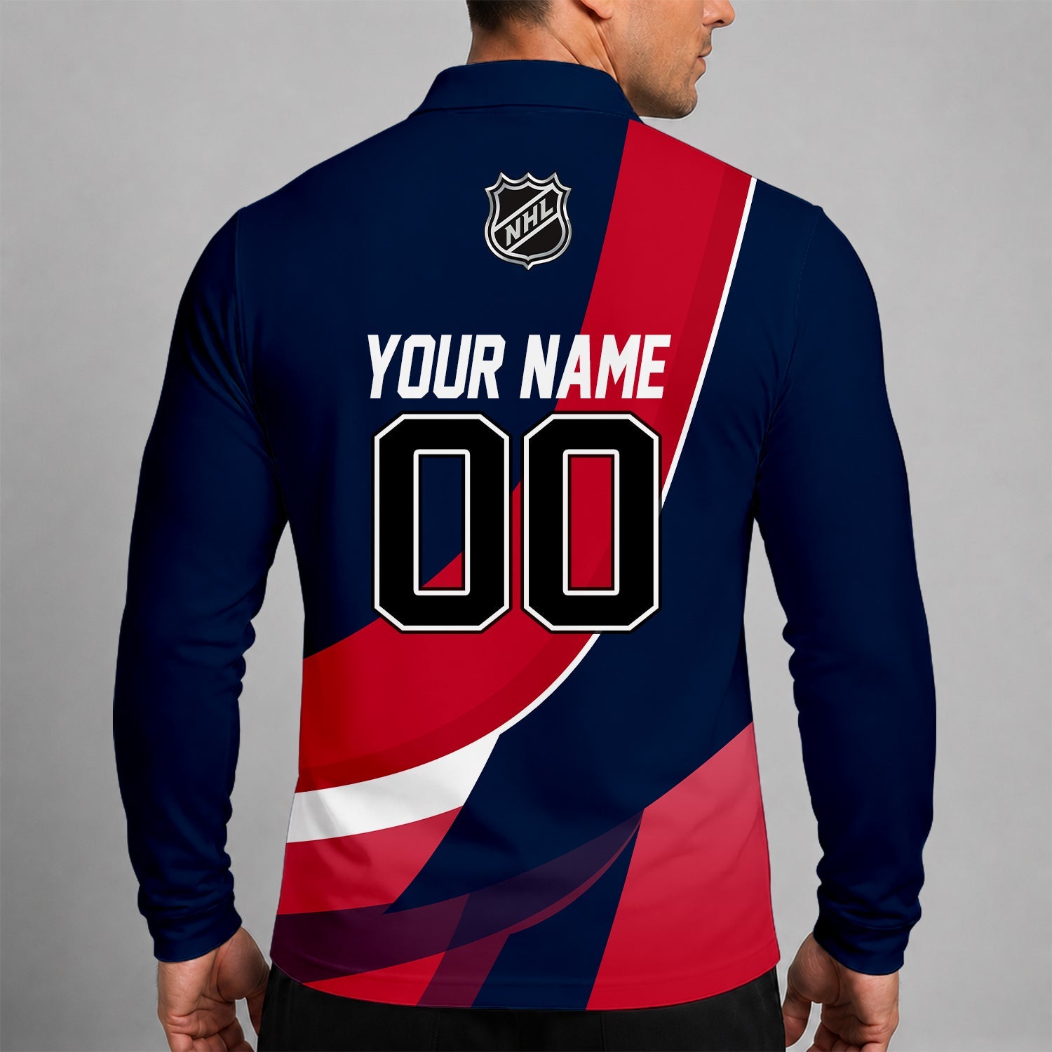 Limited Edition – Customized Nhl Florida Panthers Men Long Sleeve Polo Shirt - Image 2