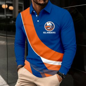 Limited Edition – Customized Nhl New York Islanders Men Long Sleeve Polo Shirt