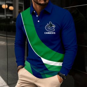 Limited Edition – Customized Nhl Vancouver Canucks Men Long Sleeve Polo Shirt