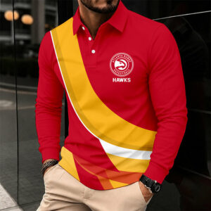 Limited Edition – Customized NBA Atlanta Hawks Men Long Sleeve Polo Shirt