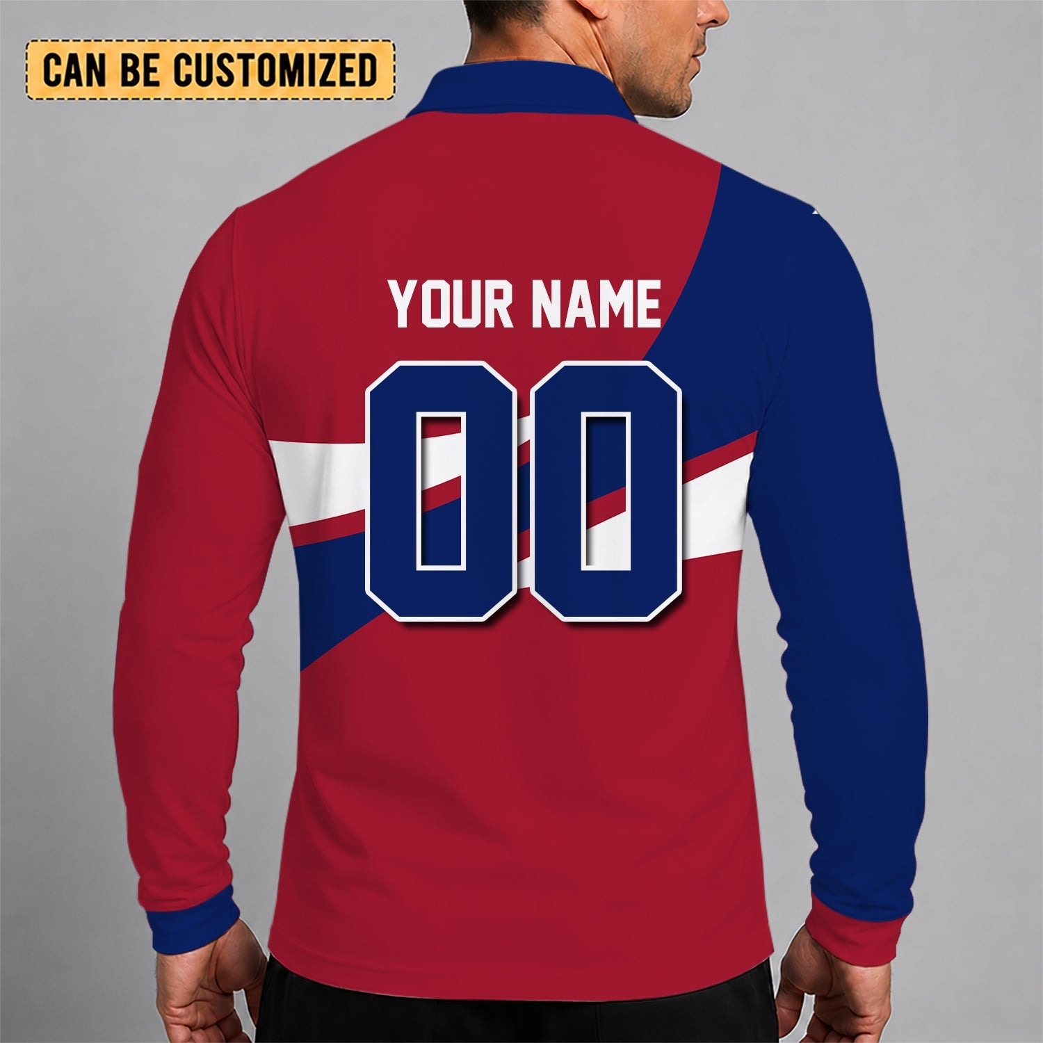 Limited Edition – Customized NFL New York Giants Long Sleeve Polo Shirt - Image 2