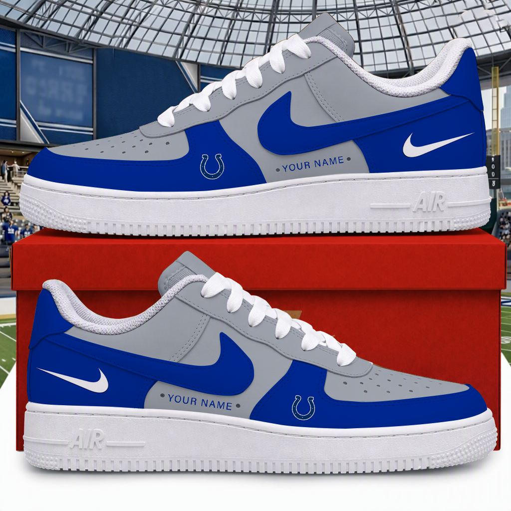 Limited Edition – Customized NFL Indianapolis Colts Air Force 1 Shoes