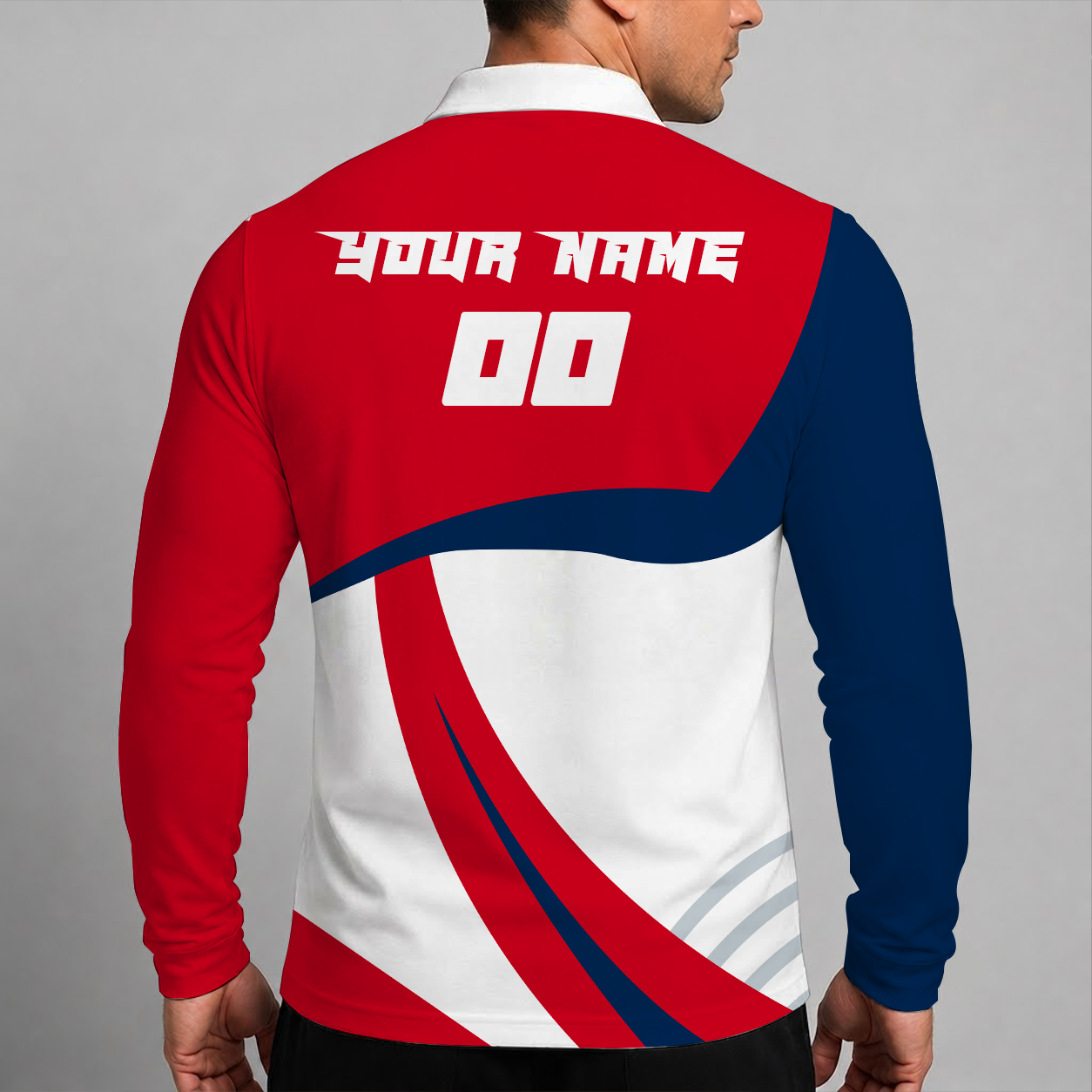 Limited Edition – Customized Nhl Columbus Blue Jackets Men Long Sleeve Polo Shirt - Image 2