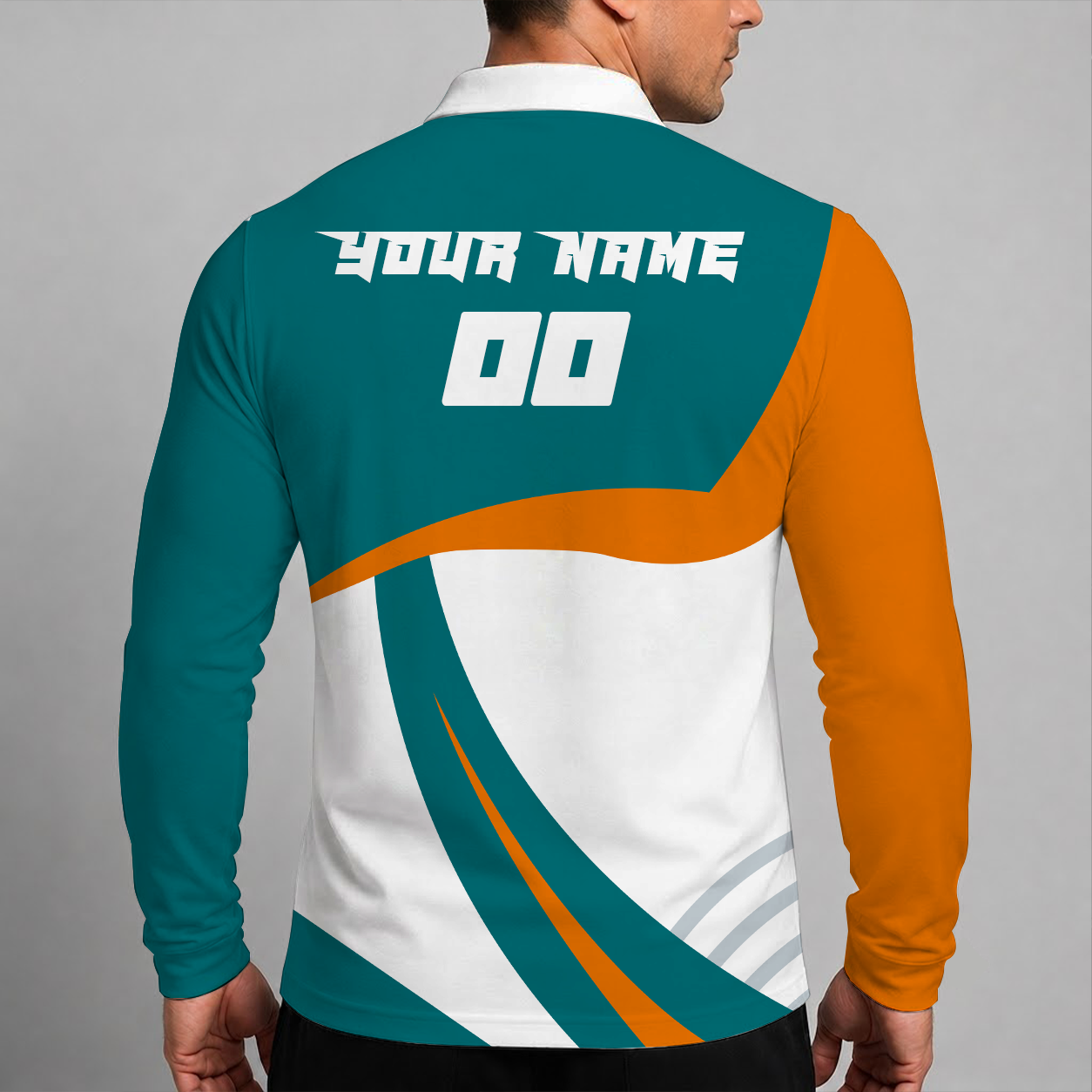 Limited Edition – Customized Nhl San Jose Sharks Men Long Sleeve Polo Shirt - Image 2