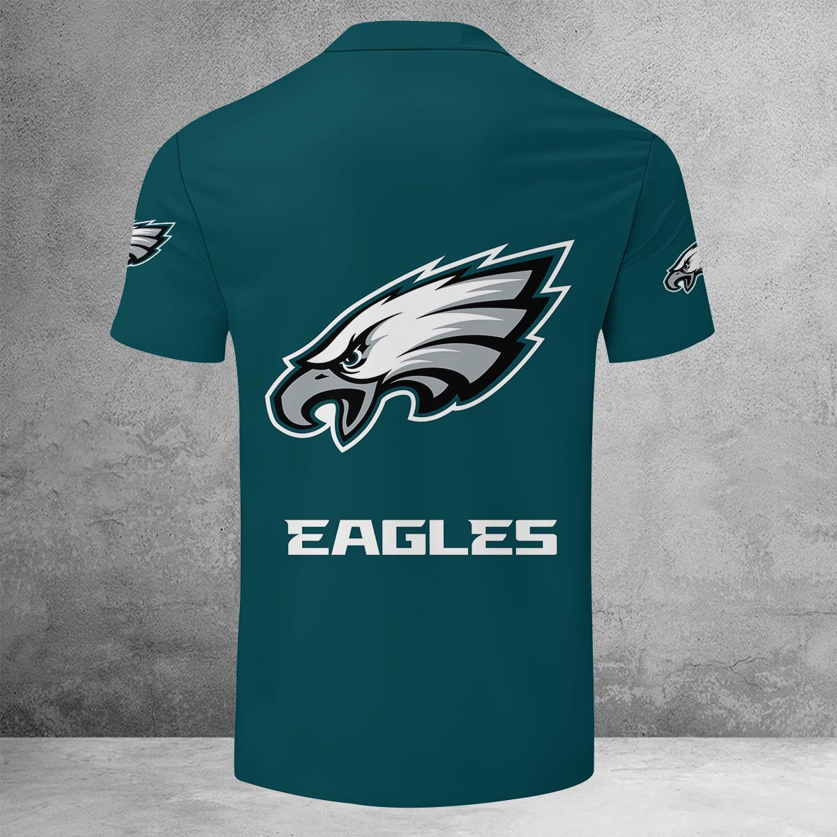 Limited Edition – Customized NFL Philadelphia Eagles Zip Polo Shirt - Image 3
