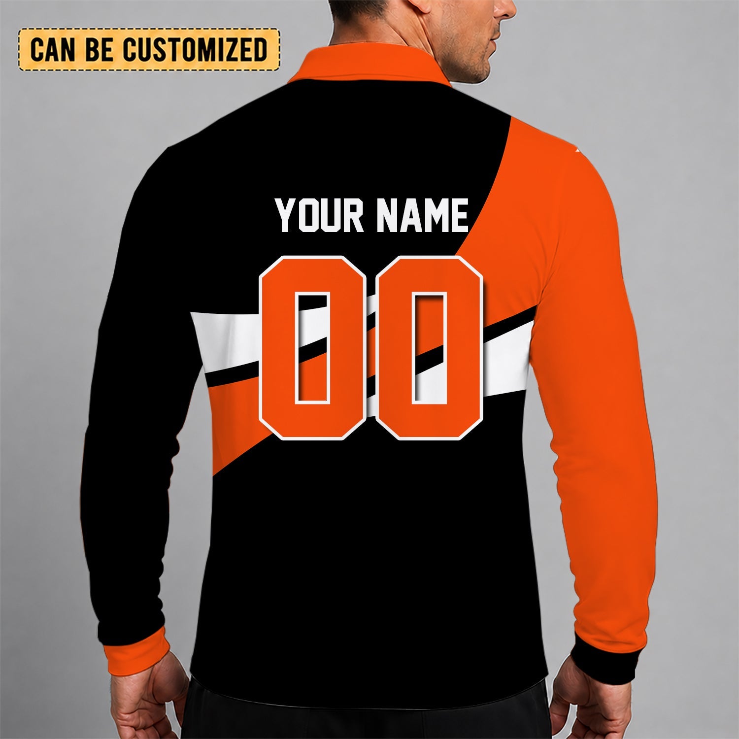 Limited Edition – Customized NFL Cincinnati Bengals Long Sleeve Polo Shirt - Image 2