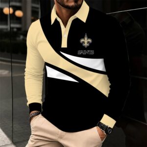 Limited Edition – Customized NFL New Orleans Saints Long Sleeve Polo Shirt