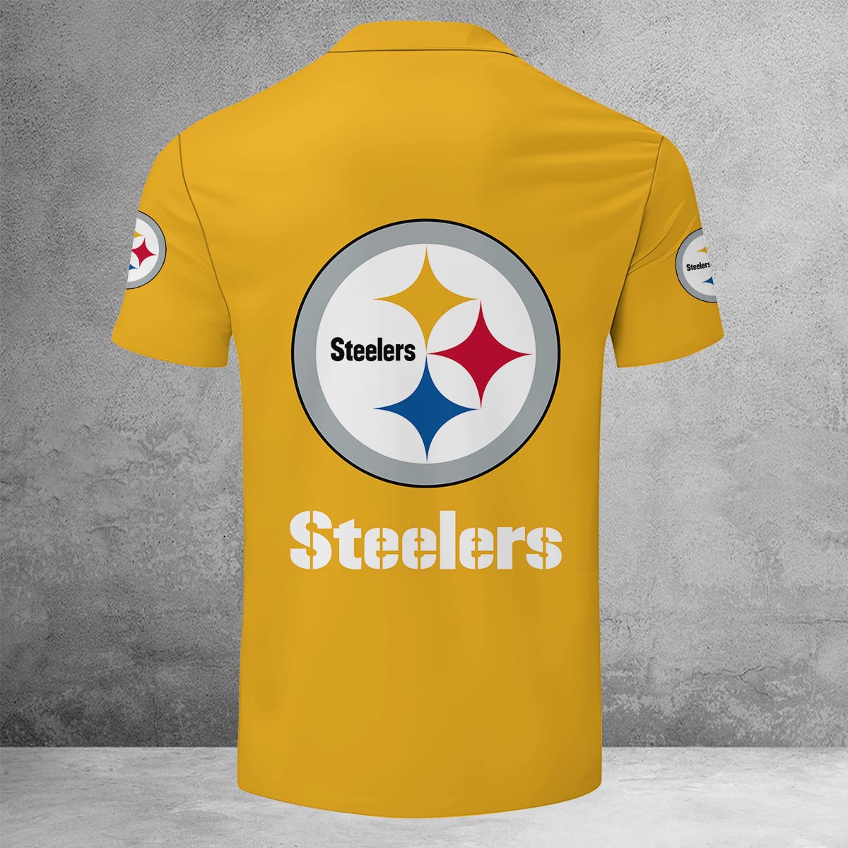 Limited Edition – Customized NFL Pittsburgh Steelers Zip Polo Shirt - Image 3