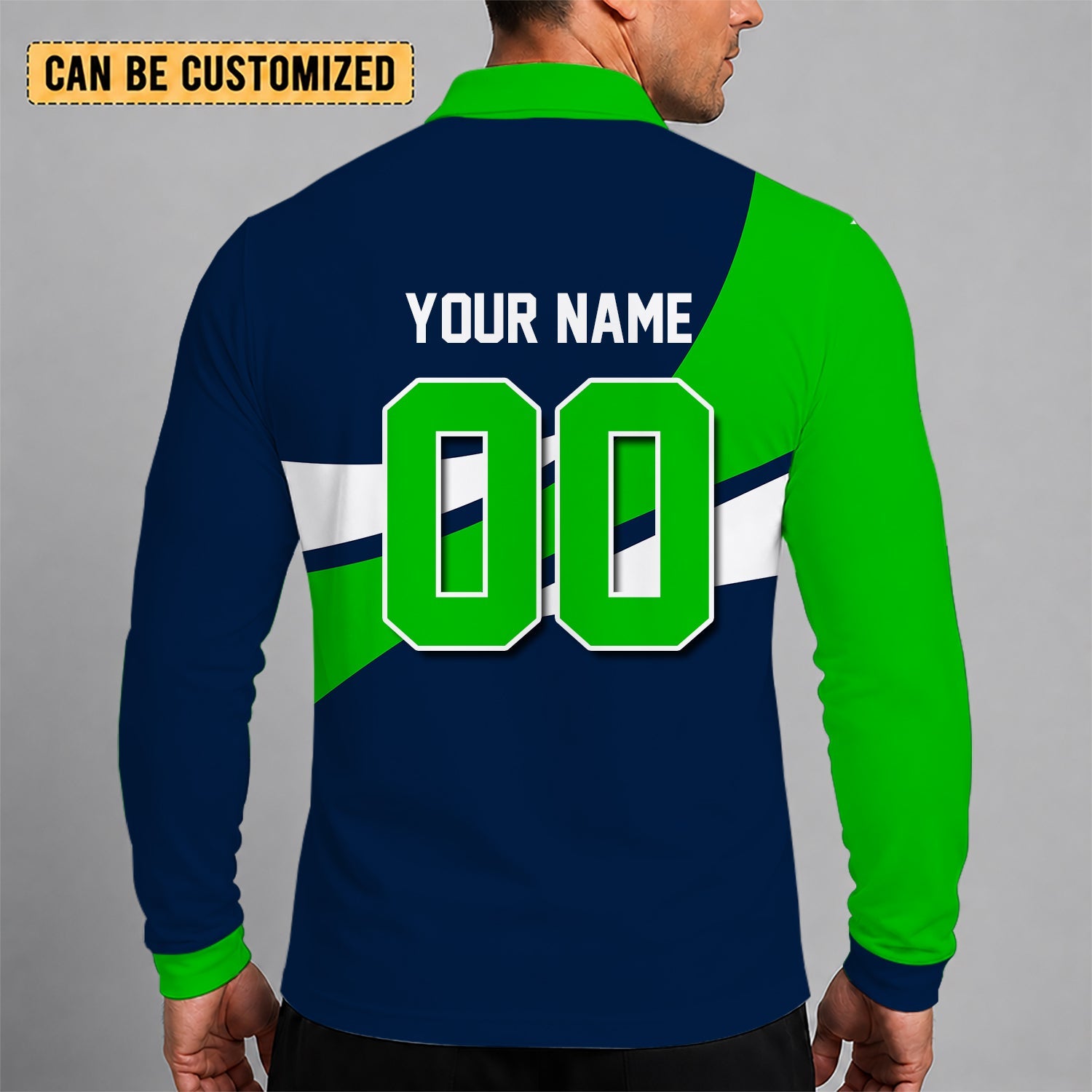 Limited Edition – Customized NFL Seattle Seahawks Long Sleeve Polo Shirt - Image 2