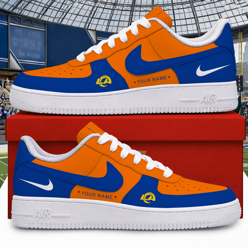 Limited Edition – Customized NFL Los Angeles Rams Air Force 1 Shoes