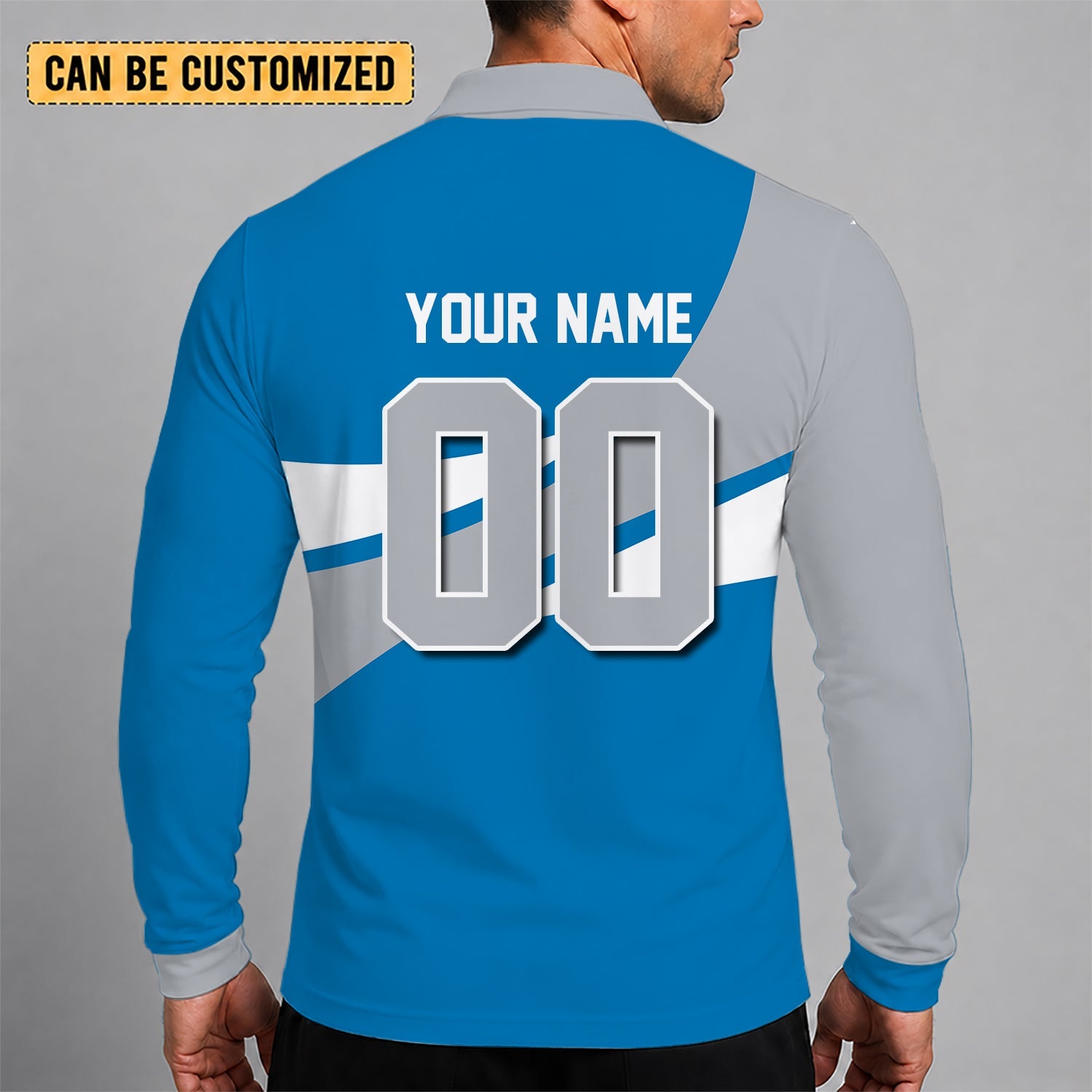 Limited Edition – Customized NFL Detroit Lions Long Sleeve Polo Shirt - Image 2