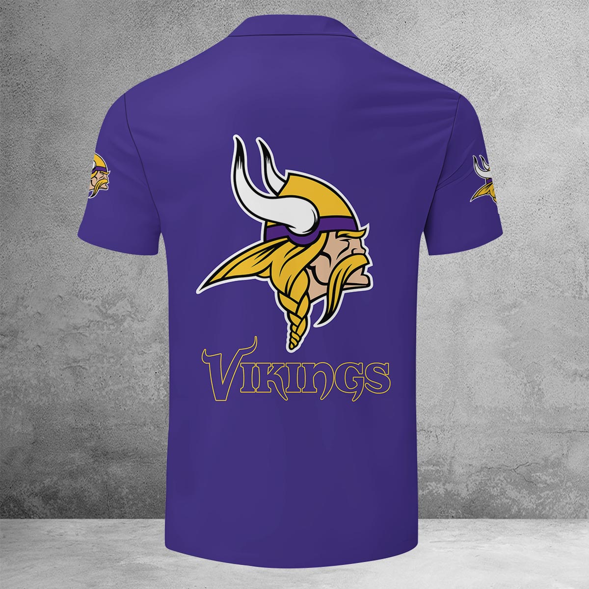 Limited Edition – Customized NFL Minnesota Vikings Zip Polo Shirt - Image 2