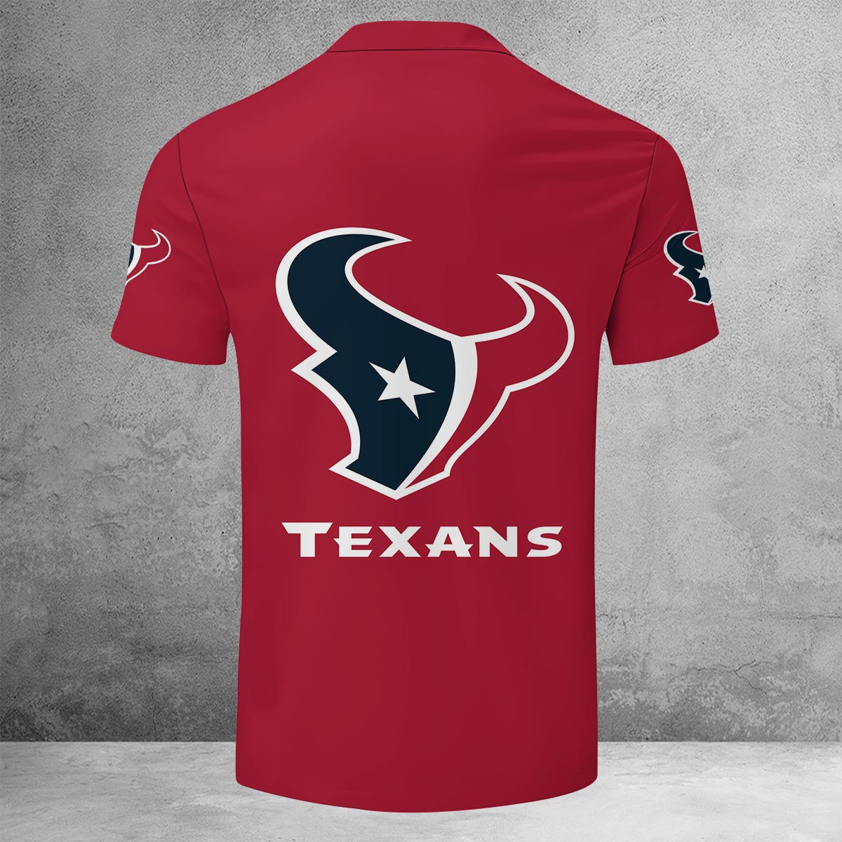 Limited Edition – Customized NFL Houston Texans Zip Polo Shirt - Image 3