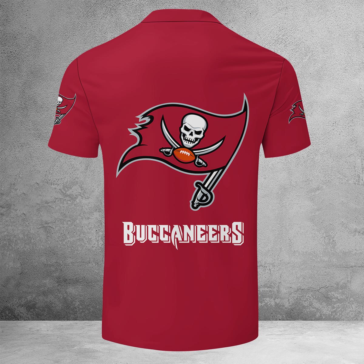 Limited Edition – Customized NFL Tampa Bay Buccaneers Zip Polo Shirt - Image 3