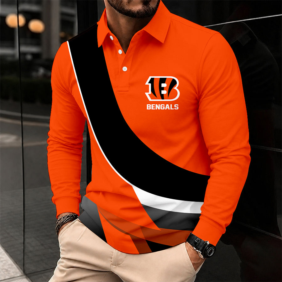 Limited Edition – Customized NFL Cincinnati Bengals Long Sleeve Polo Shirt