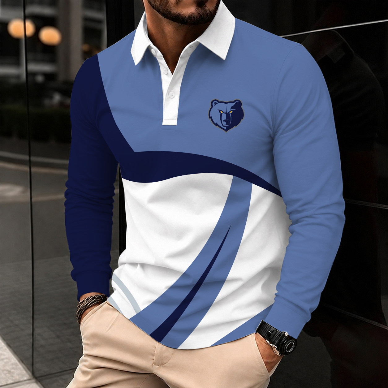Limited Edition – Customized NBA Memphis Grizzlies Men Long Sleeve Polo Shirt