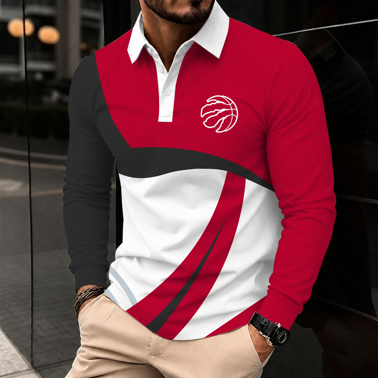 Limited Edition – Customized NBA Toronto Raptors Men Long Sleeve Polo Shirt