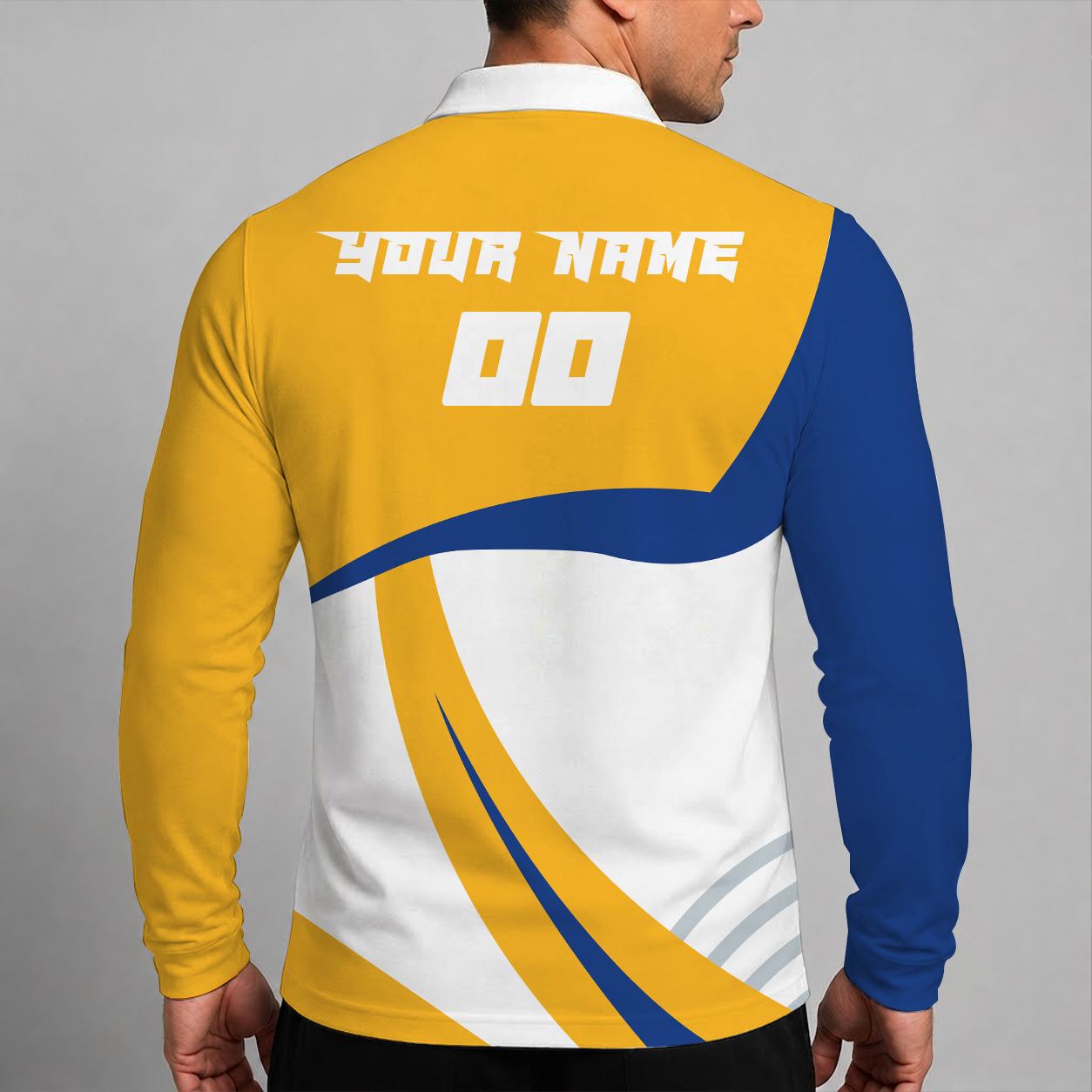 Limited Edition – Customized NBA Golden State Warriors Men Long Sleeve Polo Shirt - Image 2