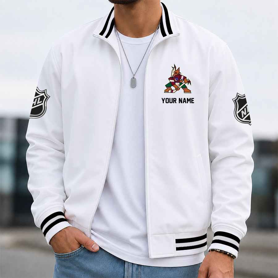 Limited Edition – Customized Nhl Arizona Coyotes Multicolor Men’s Casual Jacket - Image 2