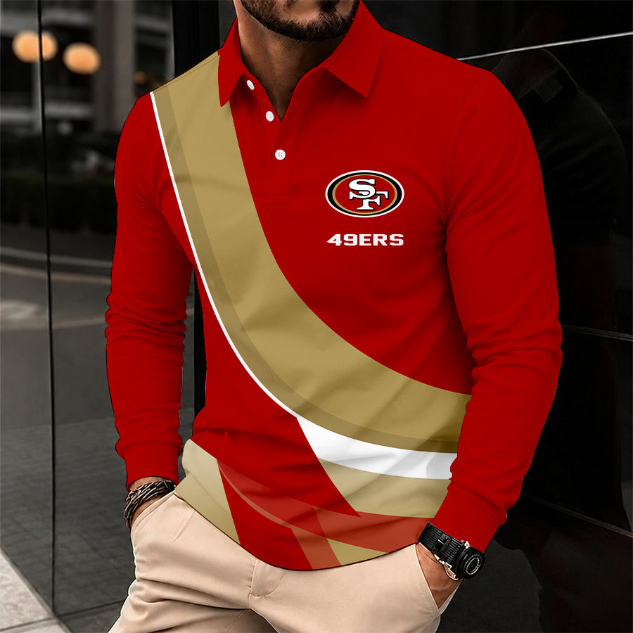 Limited Edition – Customized NFL San Francisco 49Ers Long Sleeve Polo Shirt
