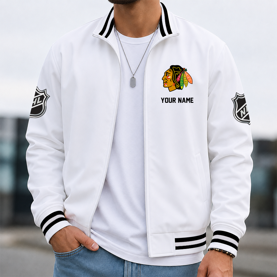 Limited Edition – Customized Nhl Chicago Blackhawks Multicolor Men’s Casual Jacket - Image 2