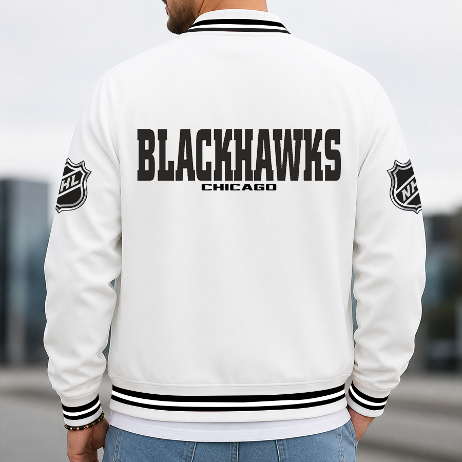 Limited Edition – Customized Nhl Chicago Blackhawks Multicolor Men’s Casual Jacket - Image 3