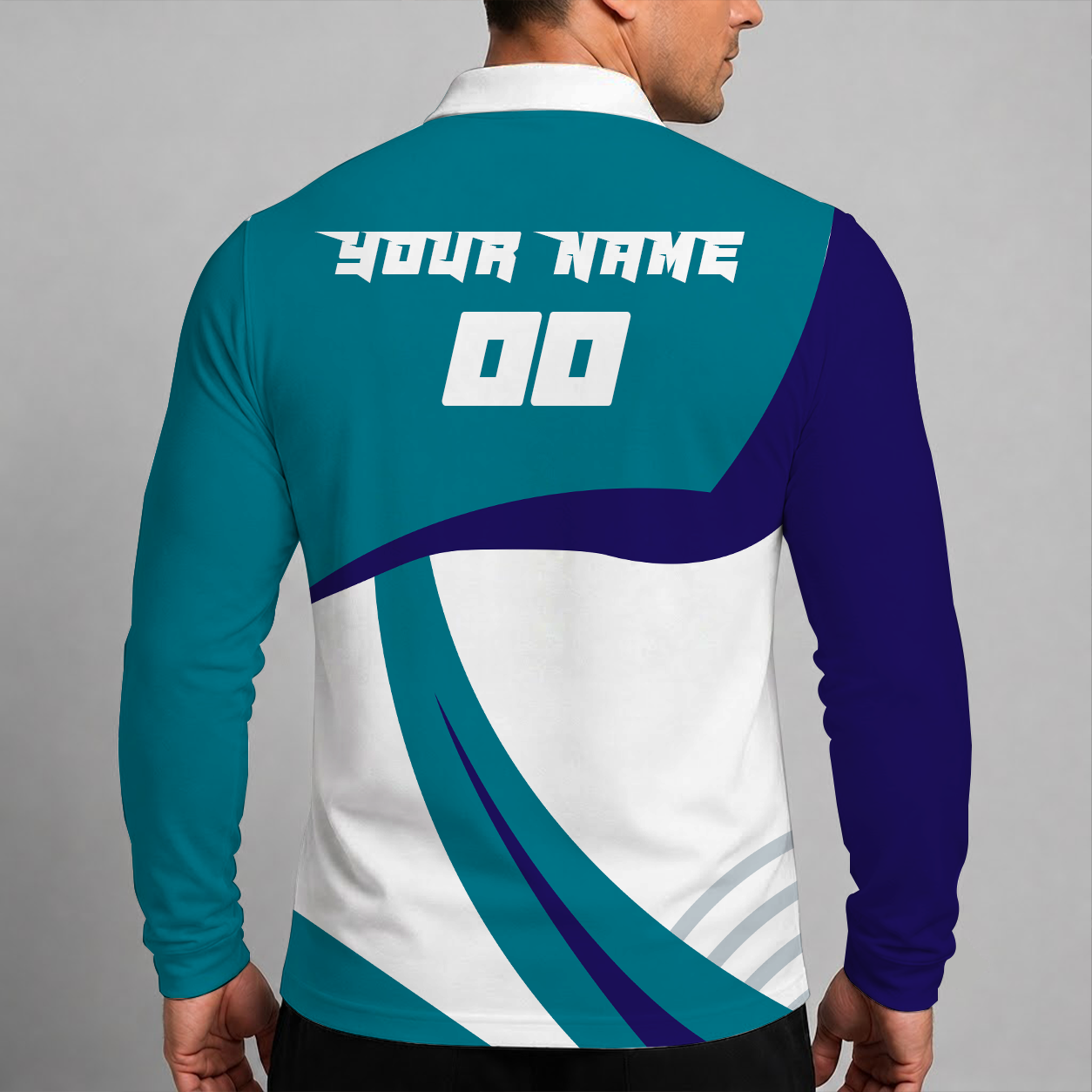 Limited Edition – Customized NBA Charlotte Hornets Men Long Sleeve Polo Shirt - Image 2