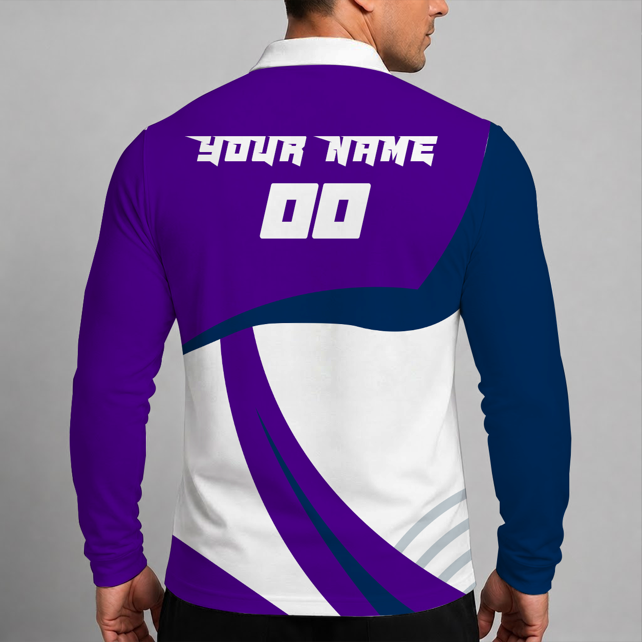 Limited Edition – Customized NBA Utah Jazz Men Long Sleeve Polo Shirt - Image 2