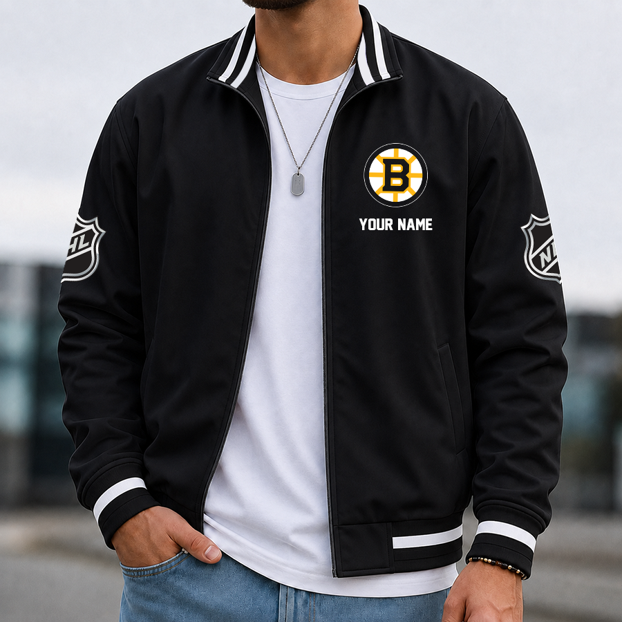 Limited Edition – Customized Nhl Boston Bruins Multicolor Men’s Casual Jacket - Image 2