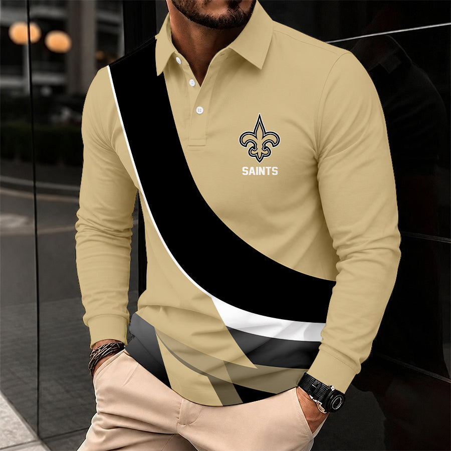 Limited Edition – Customized NFL New Orleans Saints Long Sleeve Polo Shirt