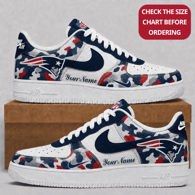 Limited Edition – Customized NFL New England Patriots Air Force 1 Shoes