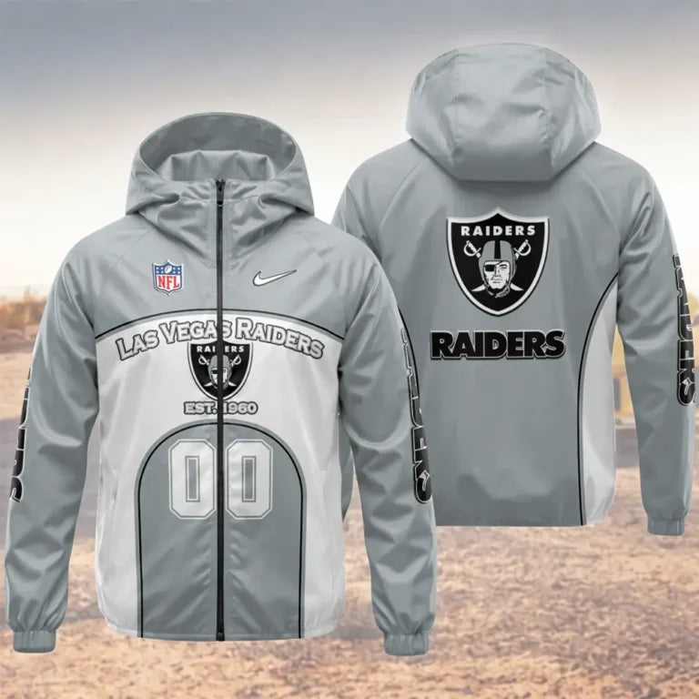 Limited Edition – Customized NFL Las Vegas Raiders Windbreaker Jacket