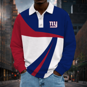 Limited Edition – Customized NFL New York Giants Long Sleeve Polo Shirt