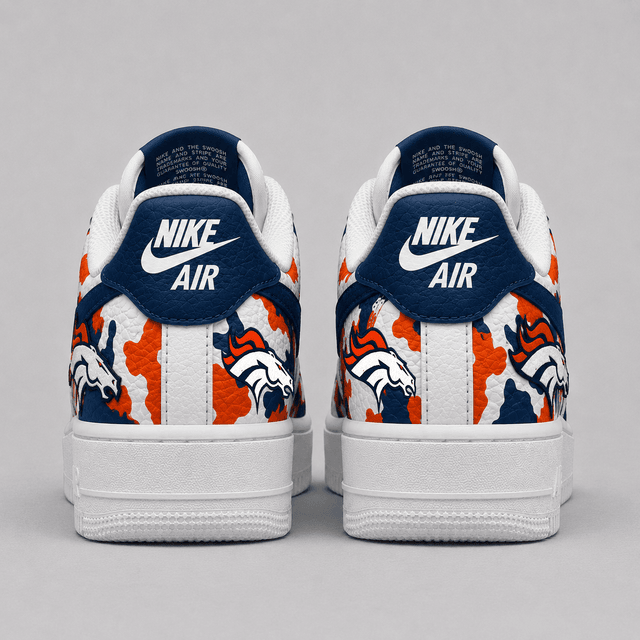Limited Edition – Customized NFL Denver Broncos Air Force 1 Shoes - Image 3
