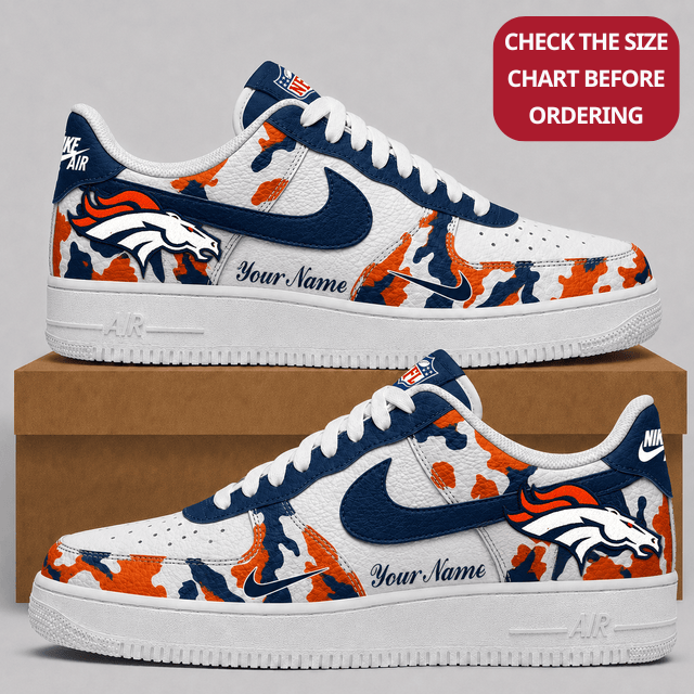 Limited Edition – Customized NFL Denver Broncos Air Force 1 Shoes