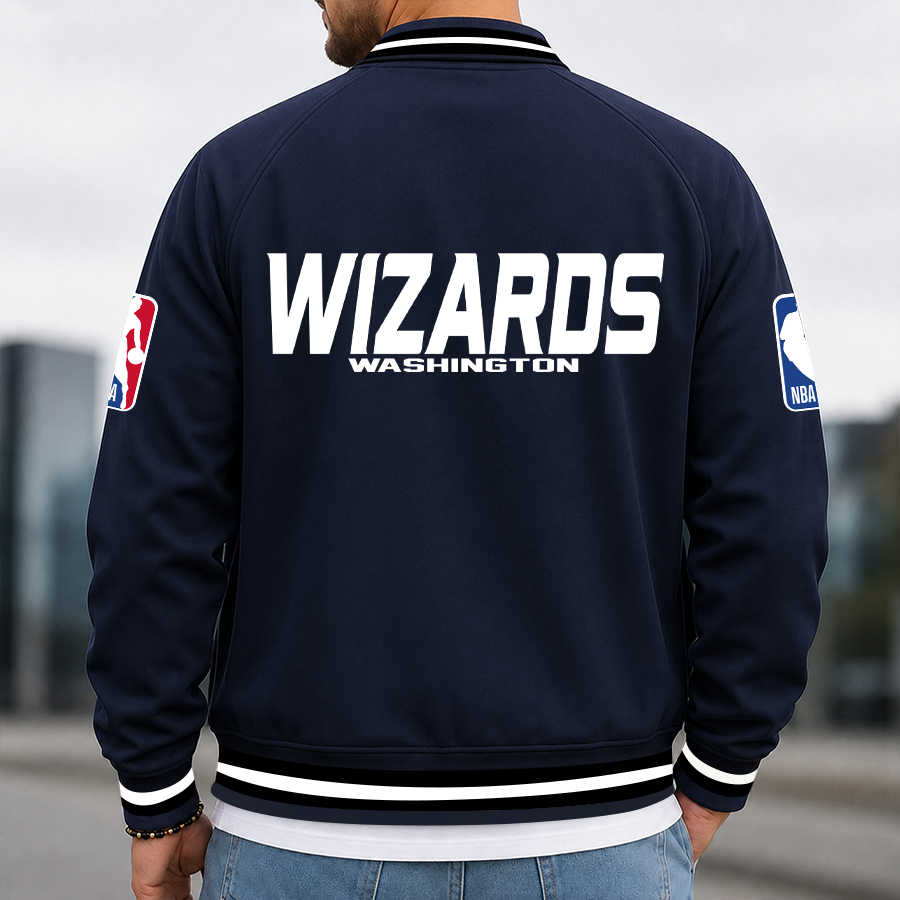 Limited Edition – Customized NBA Washington Wizards Multicolor Men’s Casual Jacket - Image 3