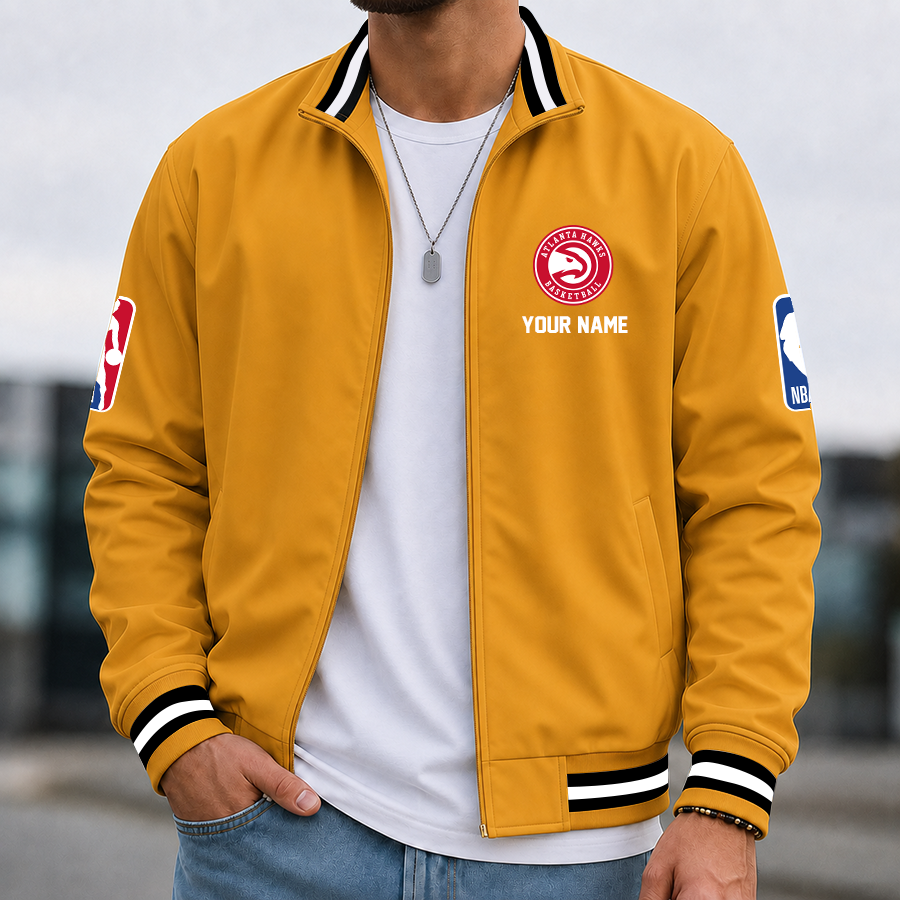 Limited Edition – Customized NBA Atlanta Hawks Multicolor Men’s Casual Jacket - Image 2