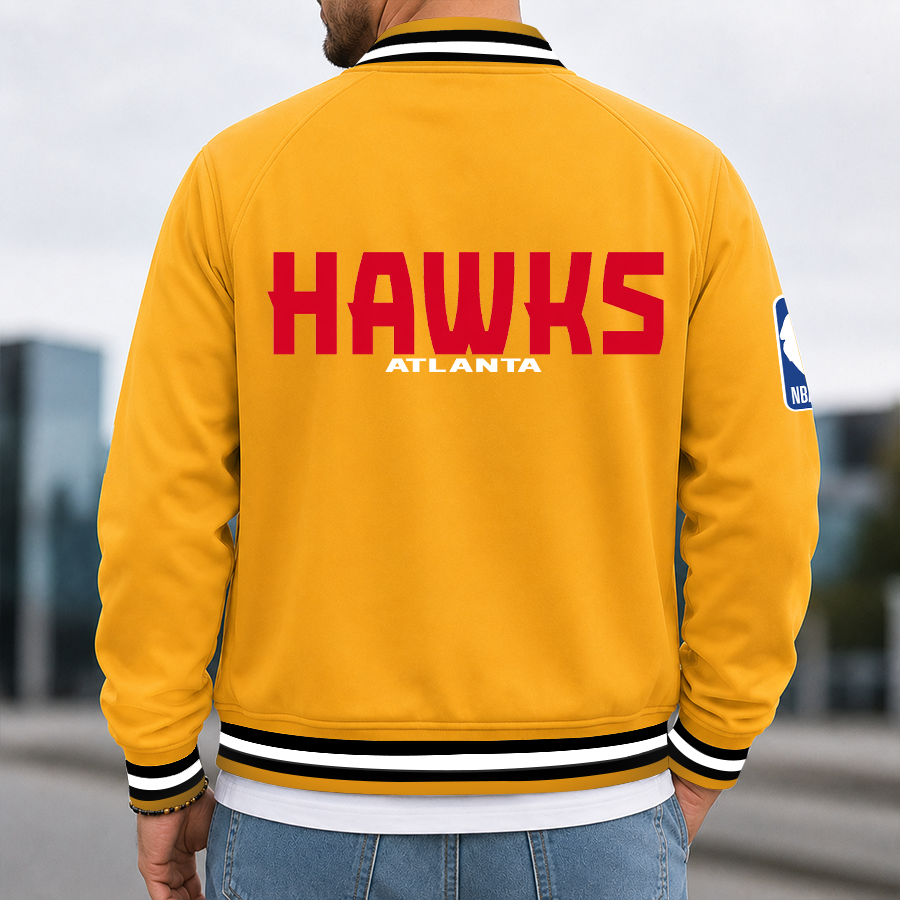 Limited Edition – Customized NBA Atlanta Hawks Multicolor Men’s Casual Jacket - Image 3