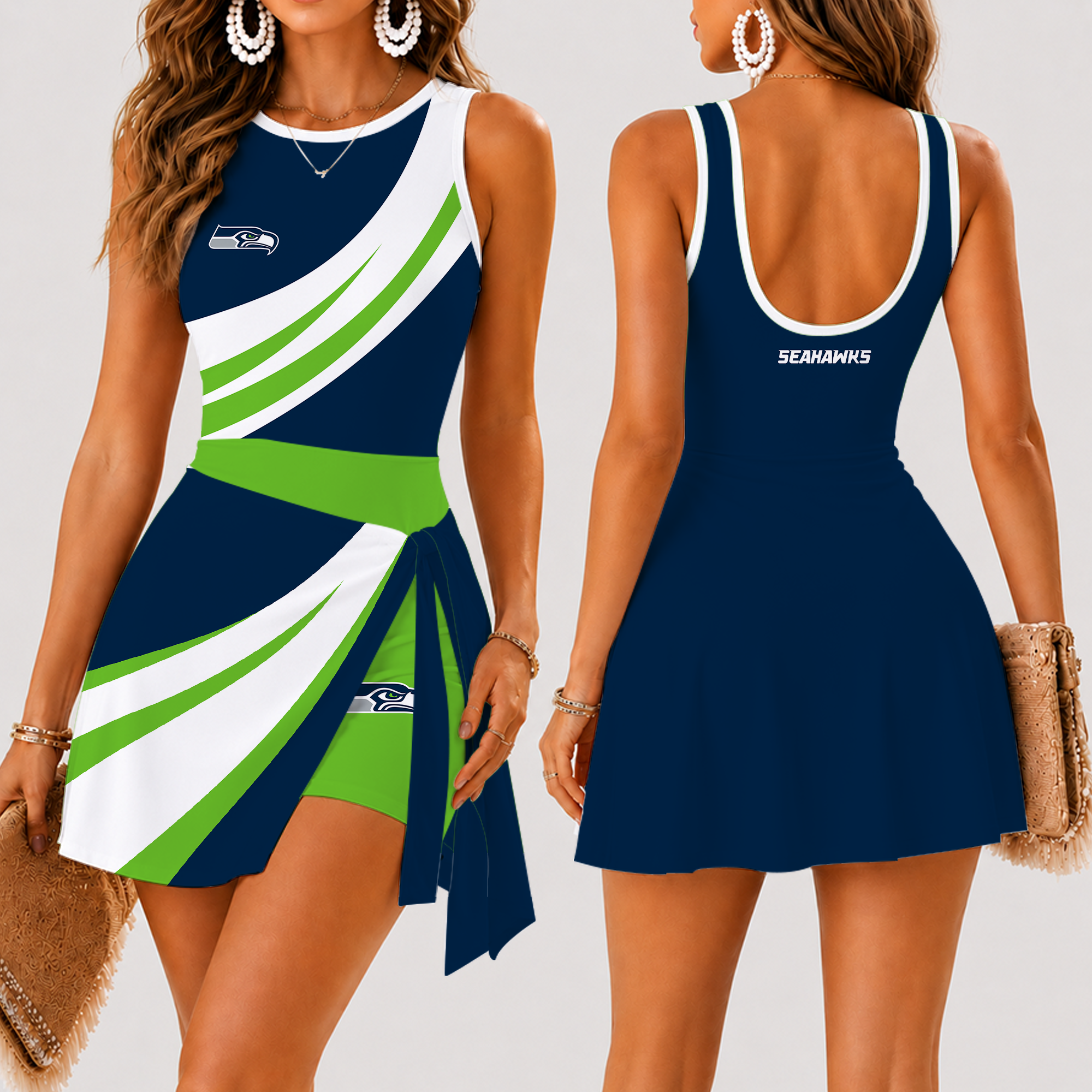 Limited Edition – Customized NFL Seattle Seahawks Women’s Summer Skort Dress